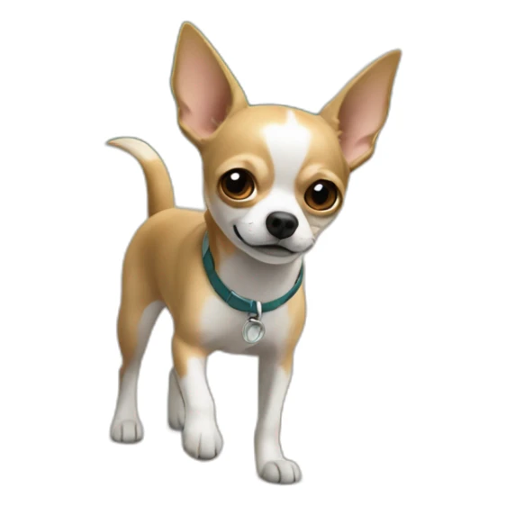 Une métrés qui balade un chihuahua sticker
