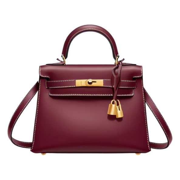 Burgundy hermes mini kelly purse sticker