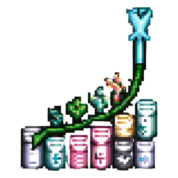 investment concept with upward arrow and money sticker