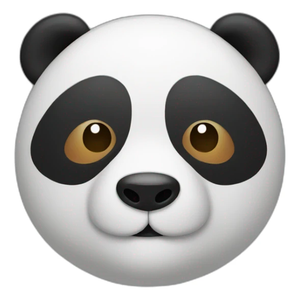panda mask, only covering top half of face sticker