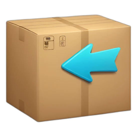 package with arrow on top showing it is shiping or moving sticker