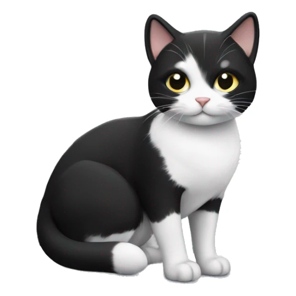 black and white cat in nordic mountains christmas sticker