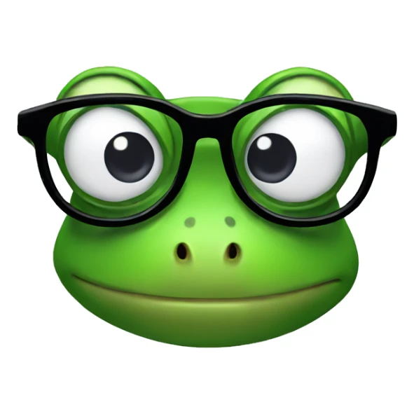 Frog with glasses sticker