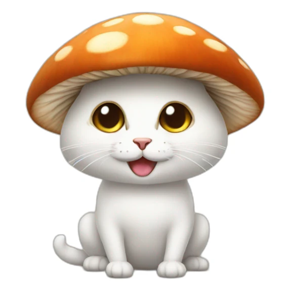 Mushroom cat sticker