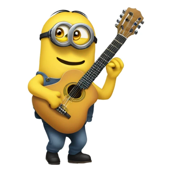 Un minion qui joue de la guitare  sticker