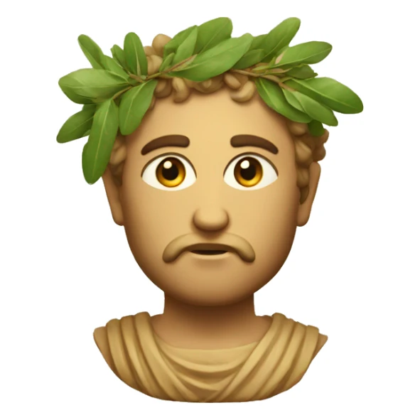  ancient greek with laurel in his head sticker
