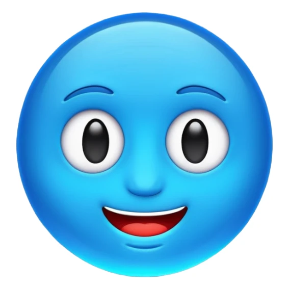 -21 Emoji in blue like a neon sign sticker