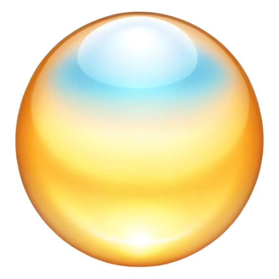 Minimalist ethereal glowing orb with soft subtle waves radiating outward, gentle floating aura, elegant and minimal sticker