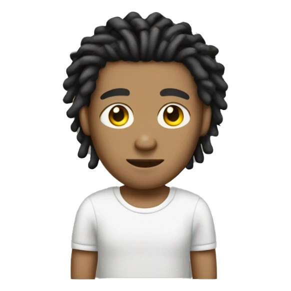 light skin man with short dreads sticker