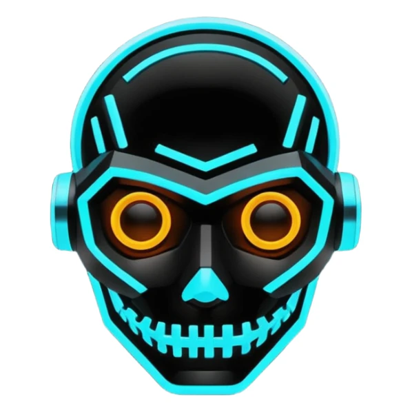 Create an image for VIBE25-04 80's retro Halloween Tron  sticker