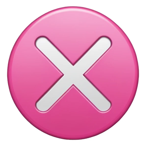 Design a Check Mark Box emoji (✅) that is pink and has a circul sticker