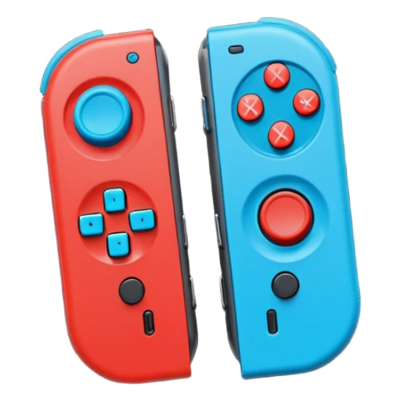 A pair of Nintendo Joy-Cons (Neon Red and Neon Blue) sticker
