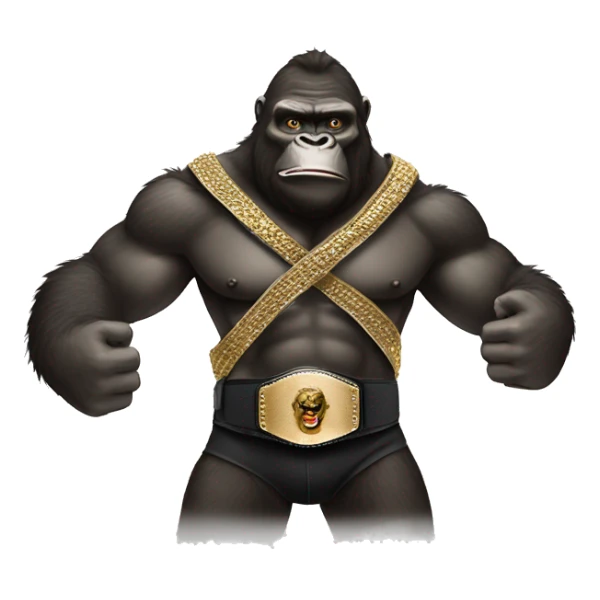 king kong holding mma belt on shoulder sticker