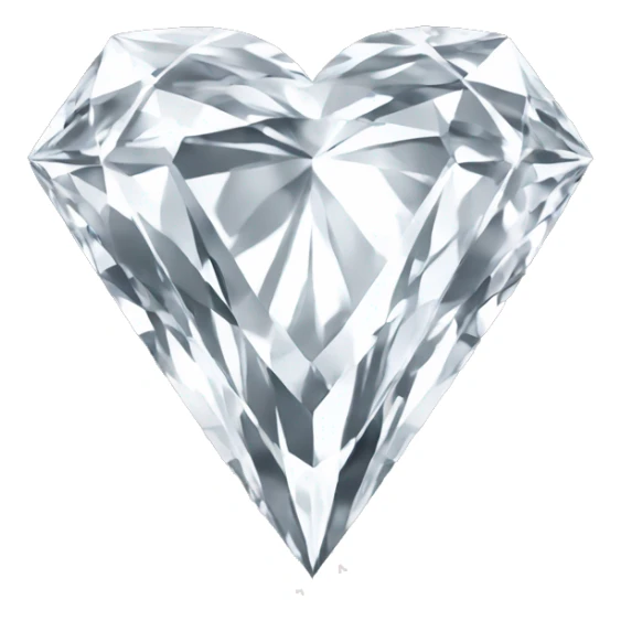 Heart shaped 56-carat white diamond sticker