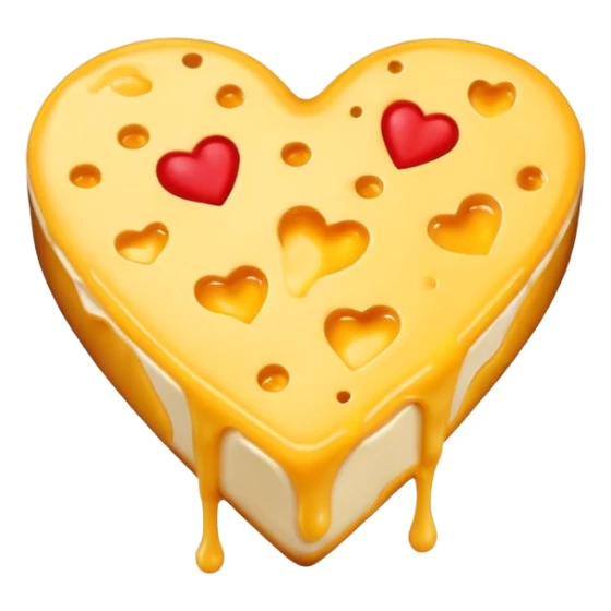 melted cheese in the shape of a heart (Love) sticker