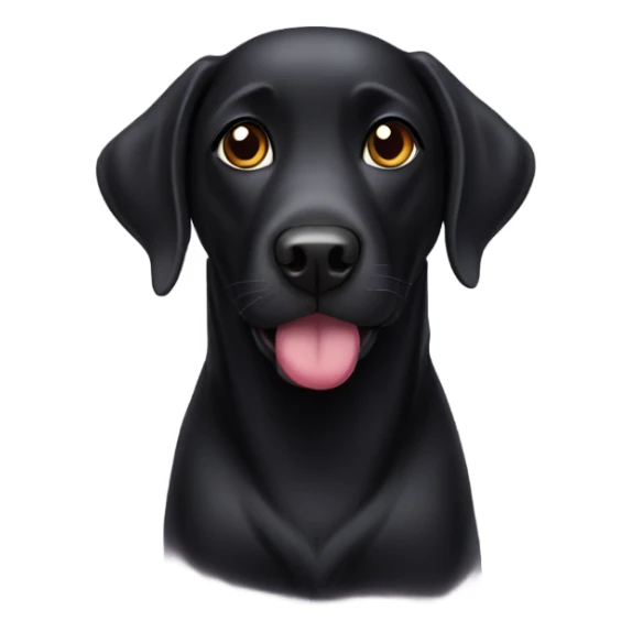 Black lab dog with heart eyes sticker