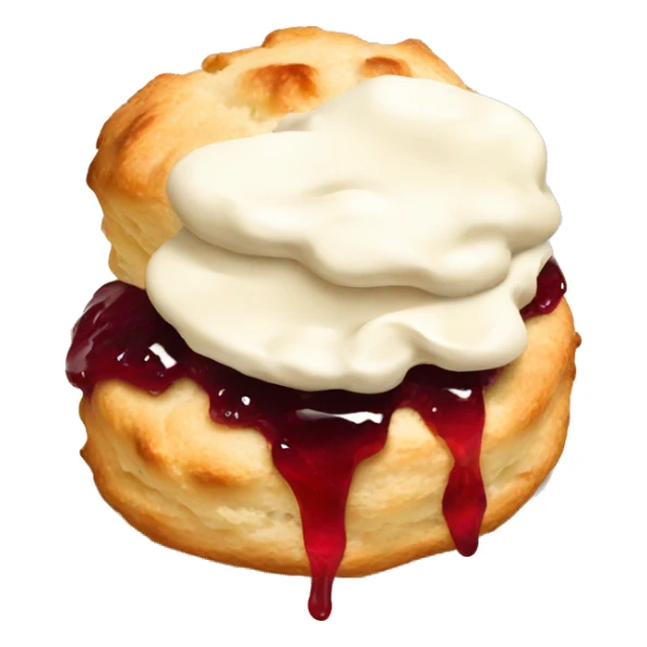 Scone with jam and cream sticker