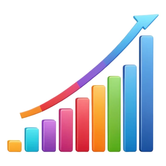 grafico de barras ascenndente y descendente sticker