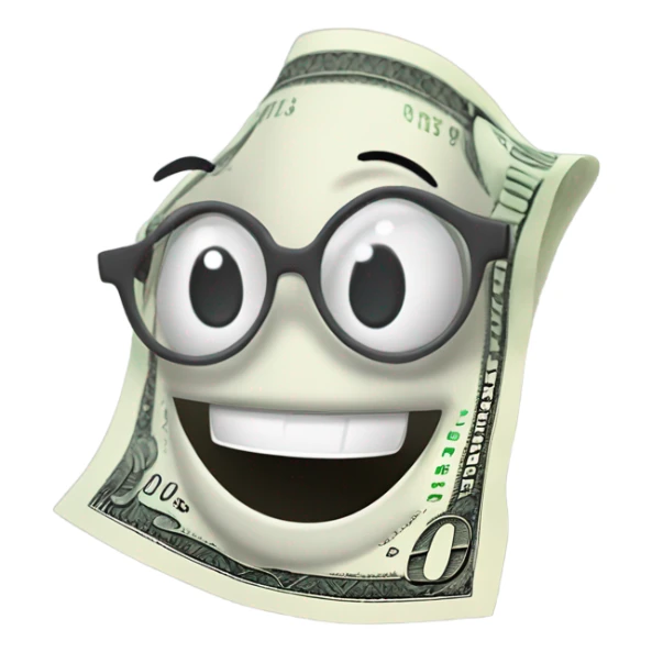 An alive dollar bill excited to do his taxes sticker