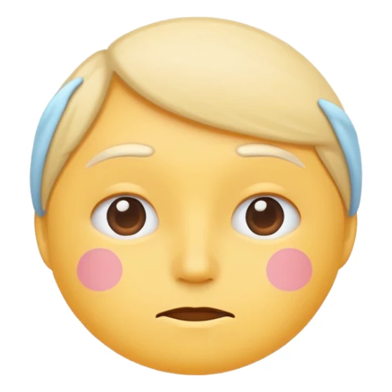 minimal flat emoji with mild tension,
slightly raised eyebrows,
thoughtful expression,
balanced emotion,
soft pastel tones,
modern health tracking app style,
transparent background,
vector illustration
 sticker