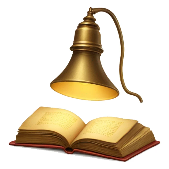 vintage lamp with open book sticker