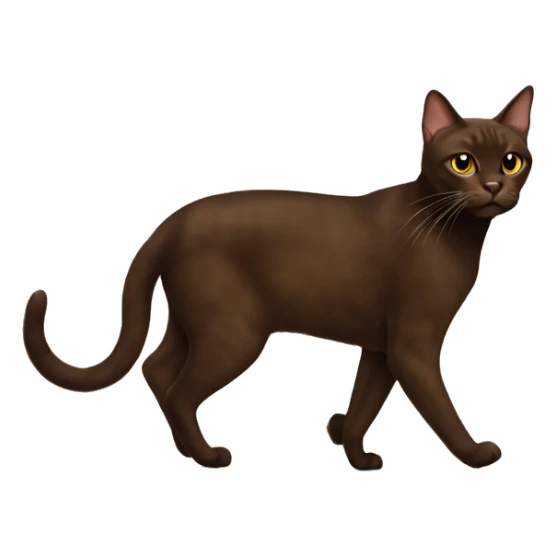 Havana brown cat walking  sticker