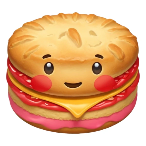 fluffy American biscuit, golden brown sticker