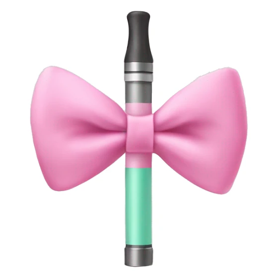 Pastell pink vape with Pastell pink bow sticker
