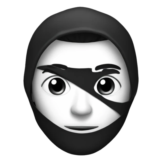 thief in black and white clothes sticker