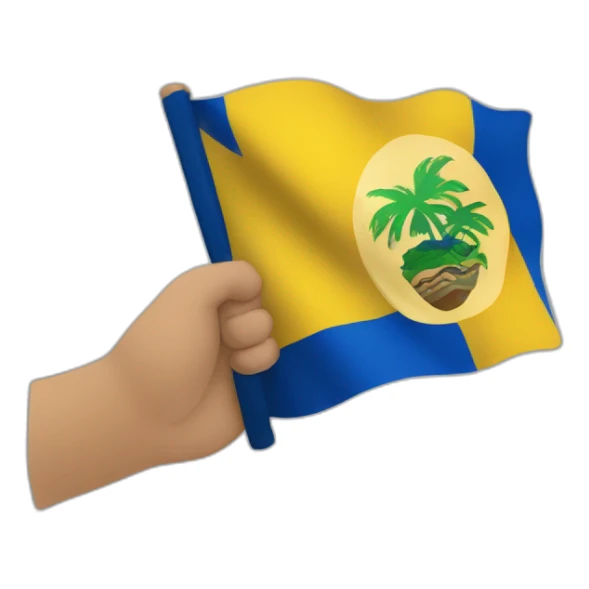 The salvador-flag-in-my-hand sticker