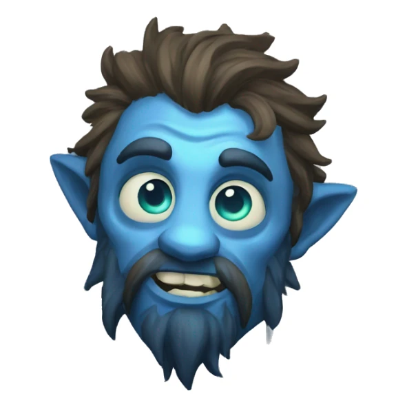 spectral giant blue firbolg surprised sticker