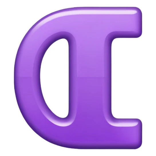 purple capital letter T alphabet sticker