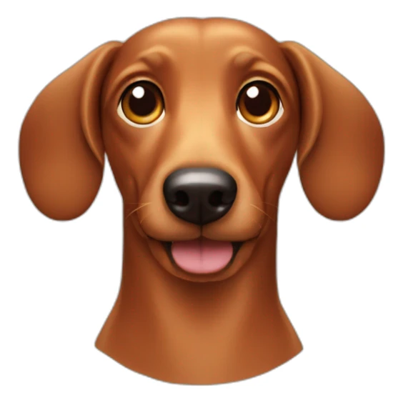 sausage dog face sticker