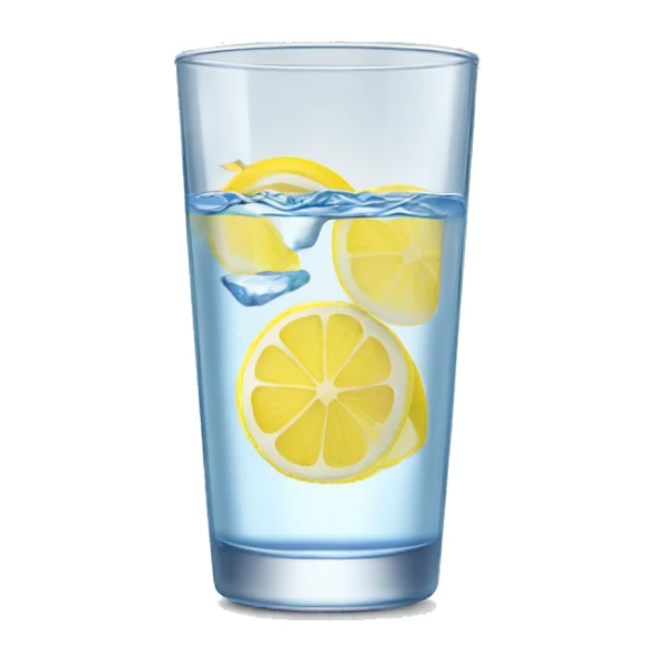 glass of water with lemon slices sticker