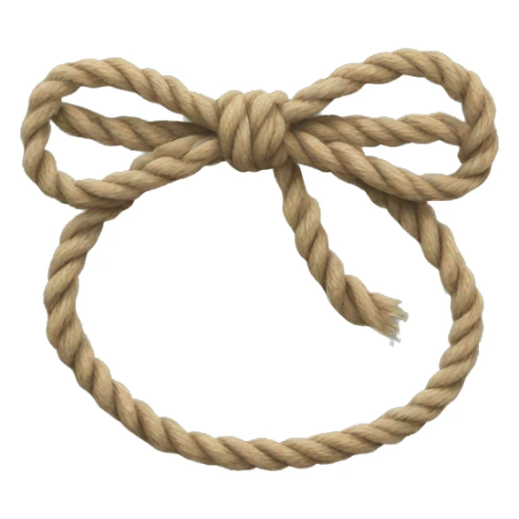 Bow made out of rope  sticker