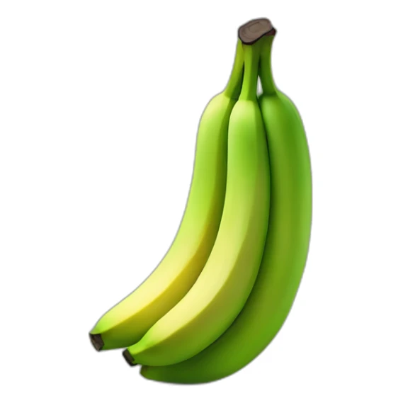 Green banana unpeeled sticker