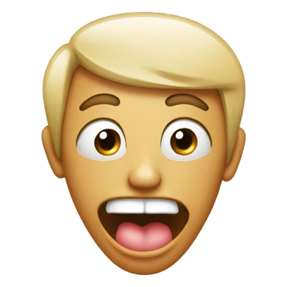 face with tounge out and eyes rolled up sticker