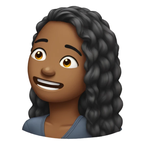 It girl crying of smile  sticker