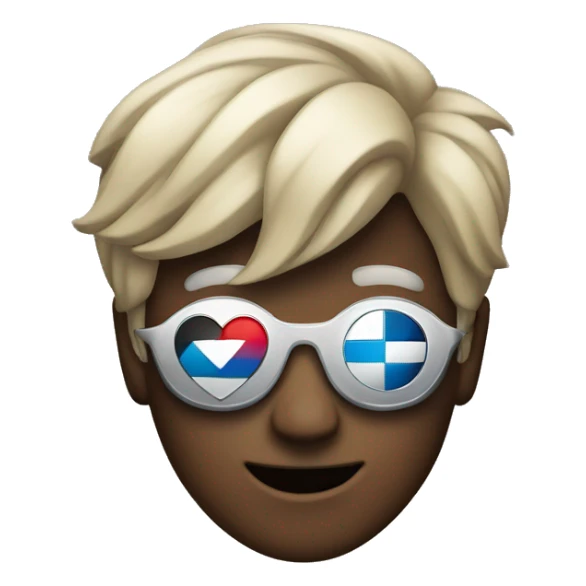 BMW logo with heart eyes sticker