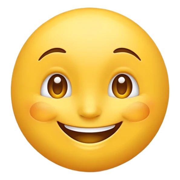 cheerful face expressing happiness, classic emoji style sticker