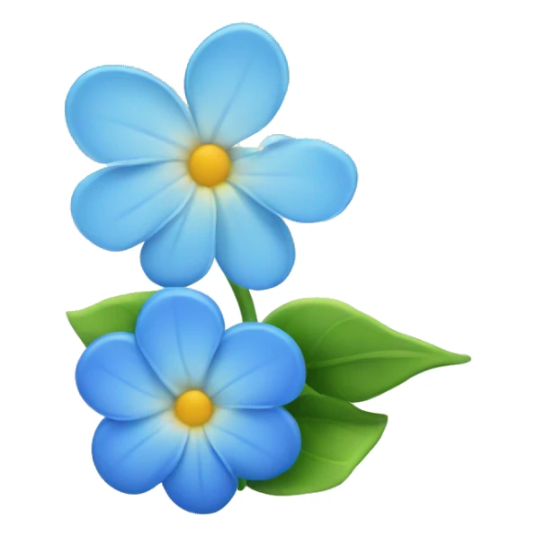 beautiful blue flower with a wave water sticker