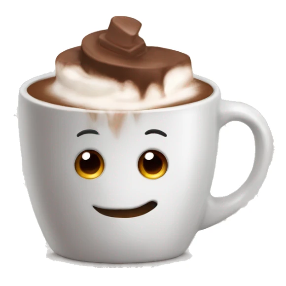 hot chocolate in a mug  sticker