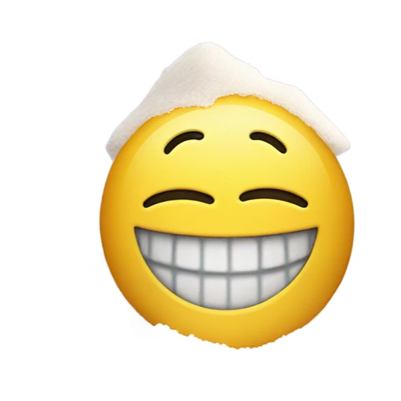 Smiley face with pile of salt sticker