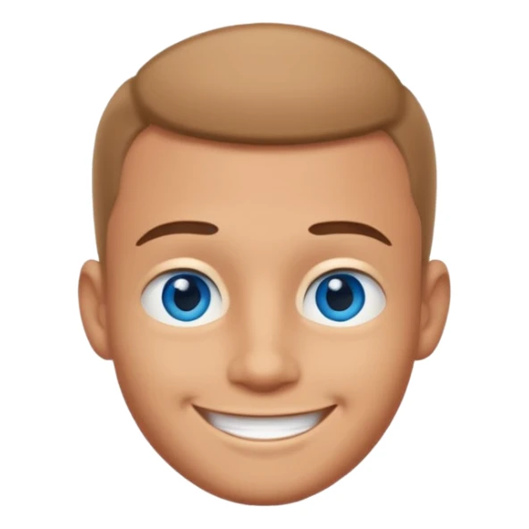 very big head and small body proportion male cartoon sticker