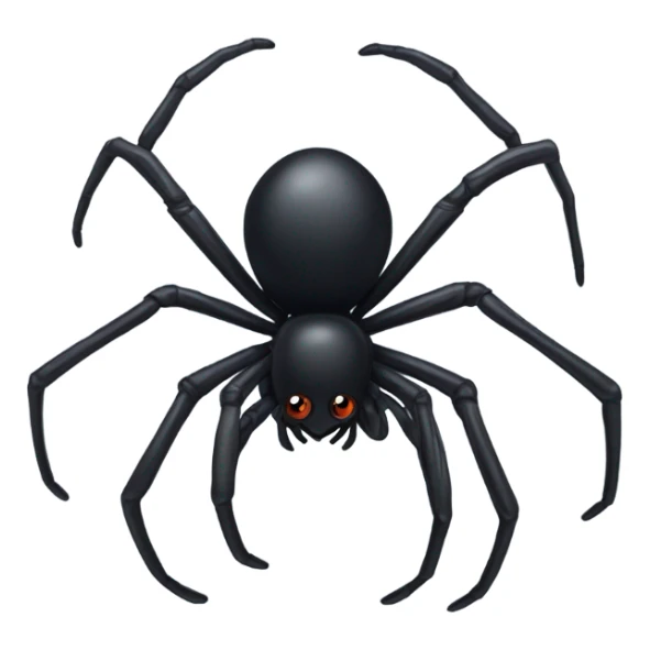 black bow spider sticker