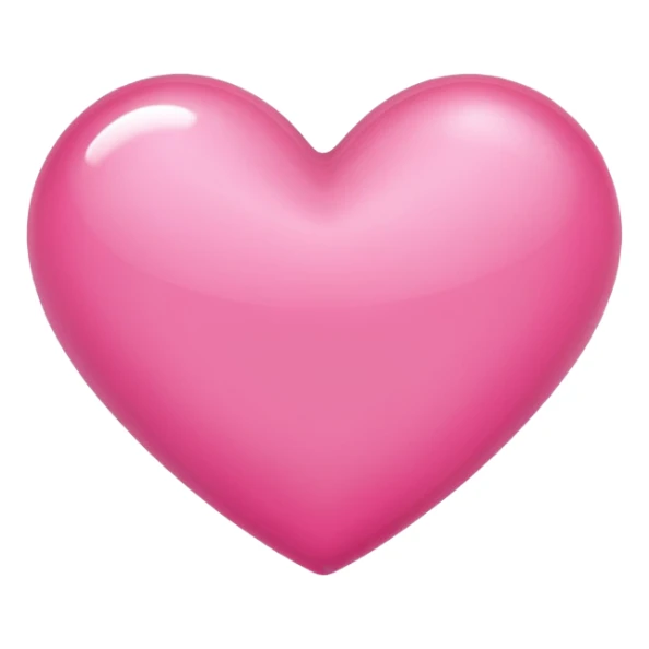  shiny pink  heart, smooth and glossy surface, simple and elegant design, no background. sticker