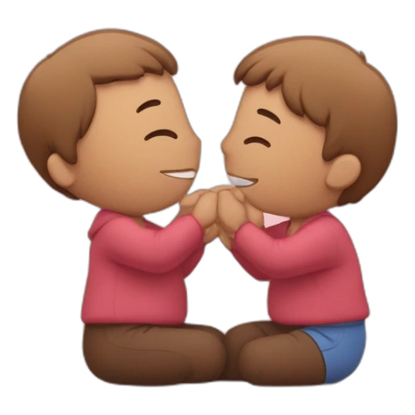 2 amies qui font un calin avec des coeurs sticker