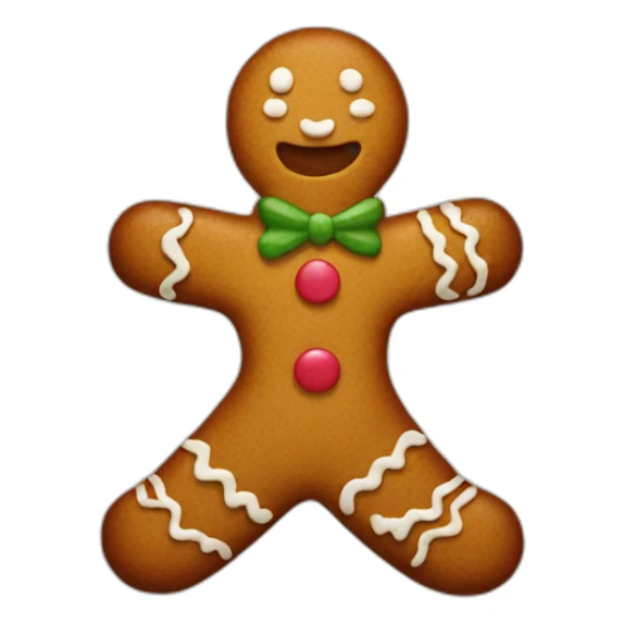 gingerbread man sticker