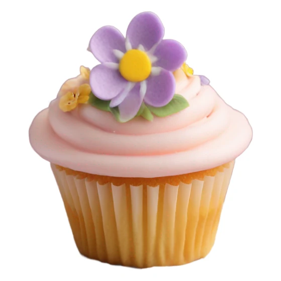 Vintage Valentine's Day cupcake sticker