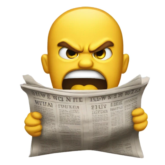 angry newspaper sticker